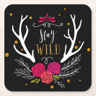 Blijf Wild Kartonnen Onderzetters