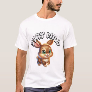 Blijf wild konijn t-shirt