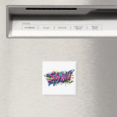 "Blijf Wild" - Levendig Graffiti-Style Tekstontwer Magneet (Insitu (Vaatwasser))