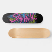 "Blijf Wild" - Levendig Graffiti-Style Tekstontwer Persoonlijk Skateboard (Horizontaal)