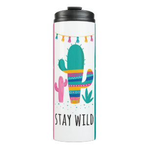Blijf Wild Llama Tumbler, geïsoleerde Tumbler, Thermosbeker