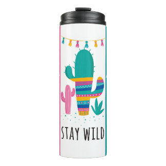 Blijf Wild Llama Tumbler, geïsoleerde Tumbler, Thermosbeker