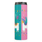 Blijf Wild Llama Tumbler, geïsoleerde Tumbler, Thermosbeker (Achterkant)