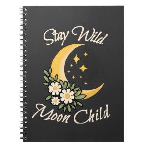 Blijf Wild Maan Kind   Boho Halve Maan met Madelie Notitieboek