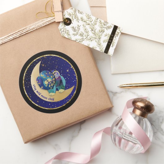 BLIJF WILD MAAN KIND Chow dog Stickers (Geschenken)