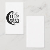 Blijf Wild Maan Kind Griezelige Halloween Cadeau  Visitekaartje (Voorkant / Achterkant)