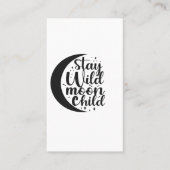 Blijf Wild Maan Kind Griezelige Halloween Cadeau  Visitekaartje (Voorkant)