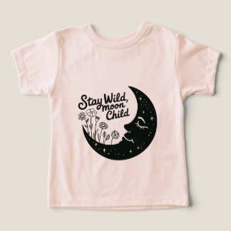 Blijf Wild Maan Kind Kinder T-Shirt