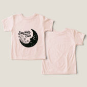 Blijf Wild Maan Kind Kinder T-Shirt (Ontwerp Voorkant & Achterkant)