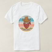 Blijf wild, meowdy texas cat meme cowboy t-shirt (Design voorkant)