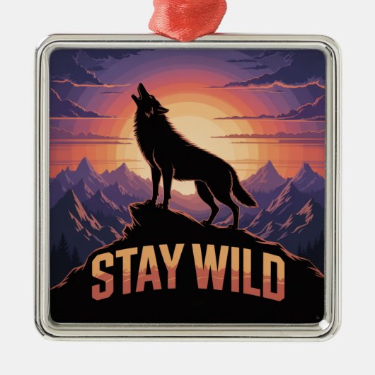 Blijf Wild Metalen Ornament (Voorkant)