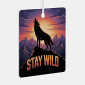Blijf Wild Metalen Ornament (Voorkant Rechts)