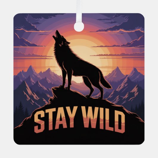 Blijf Wild Metalen Ornament (Voorkant)