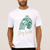 Blijf Wild Modern Baardige Schedel T-shirt (Voorkant)