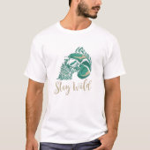 Blijf Wild Modern Baardige Schedel T-shirt (Voorkant)