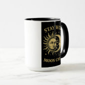 Blijf Wild Moon Child Art Mok (Voorkant rechts)