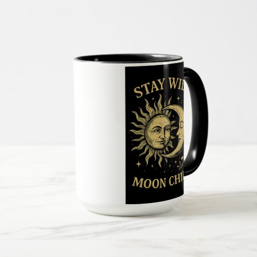 Blijf Wild Moon Child Art Mok (Voorkant rechts)