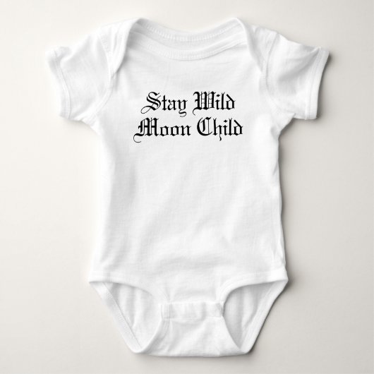 Blijf Wild Moon Child Baby Bodysuit (Voorkant)