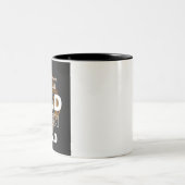 Blijf Wild Moon Child | Boho Celestial Design Tweekleurige Koffiemok (Center)