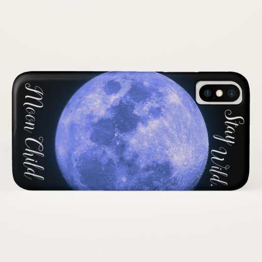 Blijf Wild, Moon Child Case-Mate iPhone Case (Achterkant (horizontaal))