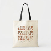 Blijf Wild Moon Child Celestial Phases of the Moon Tote Bag (Voorkant)