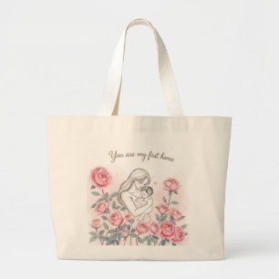 Blijf wild, Moon Child   Dromerige Midnight Garden Grote Tote Bag