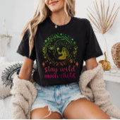 Blijf Wild Moon Child Gradient Celestial Witchy T-shirt