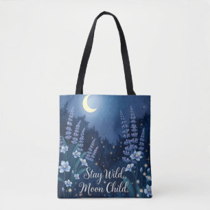 Blijf Wild Moon Child Magical Midnight Garden To Tote Bag