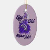 Blijf Wild Moon Child Moon Goddess Art MoonChild Keramisch Ornament (Rechts)