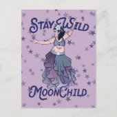 Blijf Wild Moon Child MoonChild Belly Dancer Art Briefkaart (Voorkant)