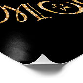 Blijf Wild Moon Child Quote Golden Dragonfly & Moo Perfect Poster (Hoek)