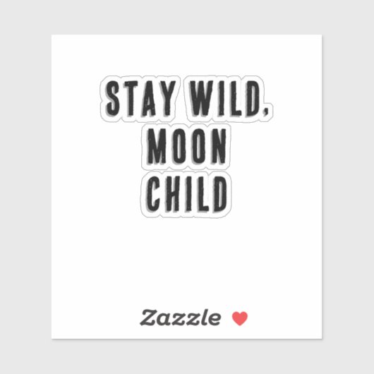 Blijf wild, Moon Child Sticker (Vel)