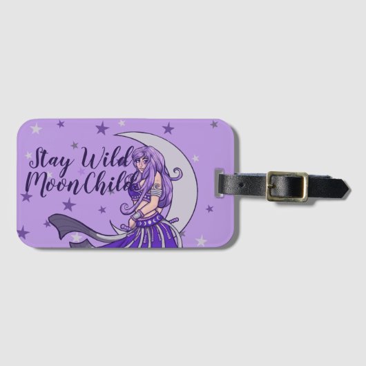 Blijf Wild Moon Kind Bagagelabel (Voorkant (horizontaal))