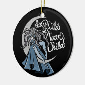 Blijf Wild Moon Kind Keramisch Ornament (Links)