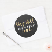 Blijf Wild Moon Kind Ronde Sticker (Envelop)