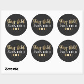 Blijf Wild Moon Kind Ronde Sticker (Vel)