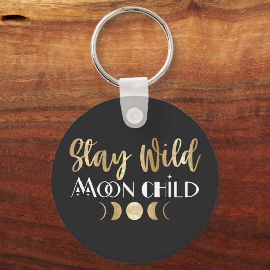 Blijf Wild Moon Kind Sleutelhanger (Voorkant)