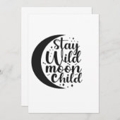 Blijf Wild Moon Kind Spooky Halloween Gift Kaart (Voorkant / Achterkant)