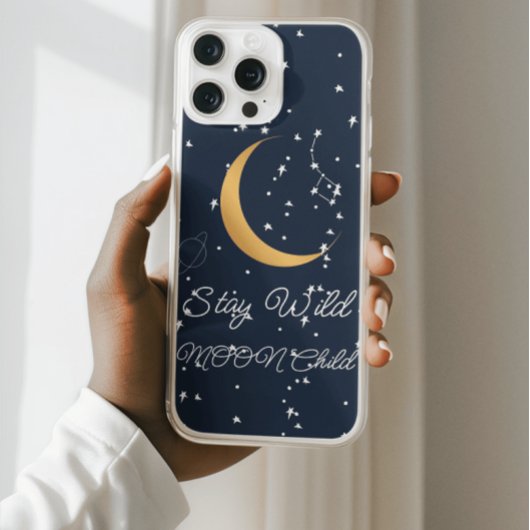 Blijf Wild Moon Kind Telefoonhoesje – Galaxy Boho Case-Mate iPhone Case