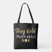 Blijf Wild Moon Kind Tote Bag (Achterkant)