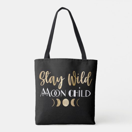 Blijf Wild Moon Kind Tote Bag (Achterkant)