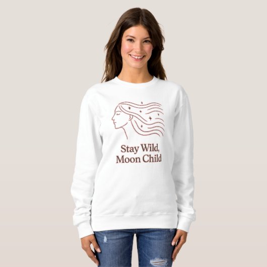 Blijf Wild Moon Kindsweatshirt Trui (Voorkant volledig)