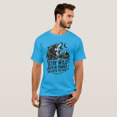 Blijf Wild Nooit Getemd Wolf Sterkte In De Roedel T-shirt (Voorkant volledig)