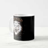 Blijf Wild Onverschrokken Leeuwen Mok | Esthetisch (Voorkant links)