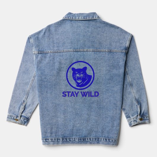 Blijf Wild Panther Denim Jacket (Achterkant)