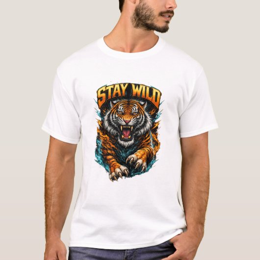 Blijf Wild – Roaring Tiger Energy Tee T-shirt (Voorkant)