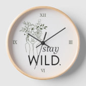 Blijf Wild Romeinse cijfers Bloemenmuur (Voorkant)