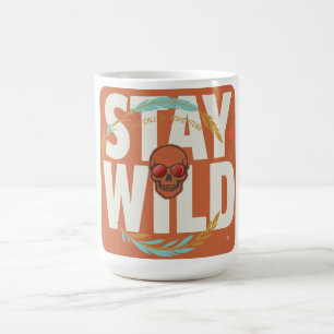 Blijf Wild Schedel Shirt Met Lange Mouwen Koffiemok