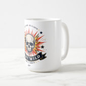 Blijf Wild Schedel T-Shirt Koffiemok (Voorkant rechts)