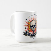 Blijf Wild Schedel T-Shirt Koffiemok (Voorkant links)